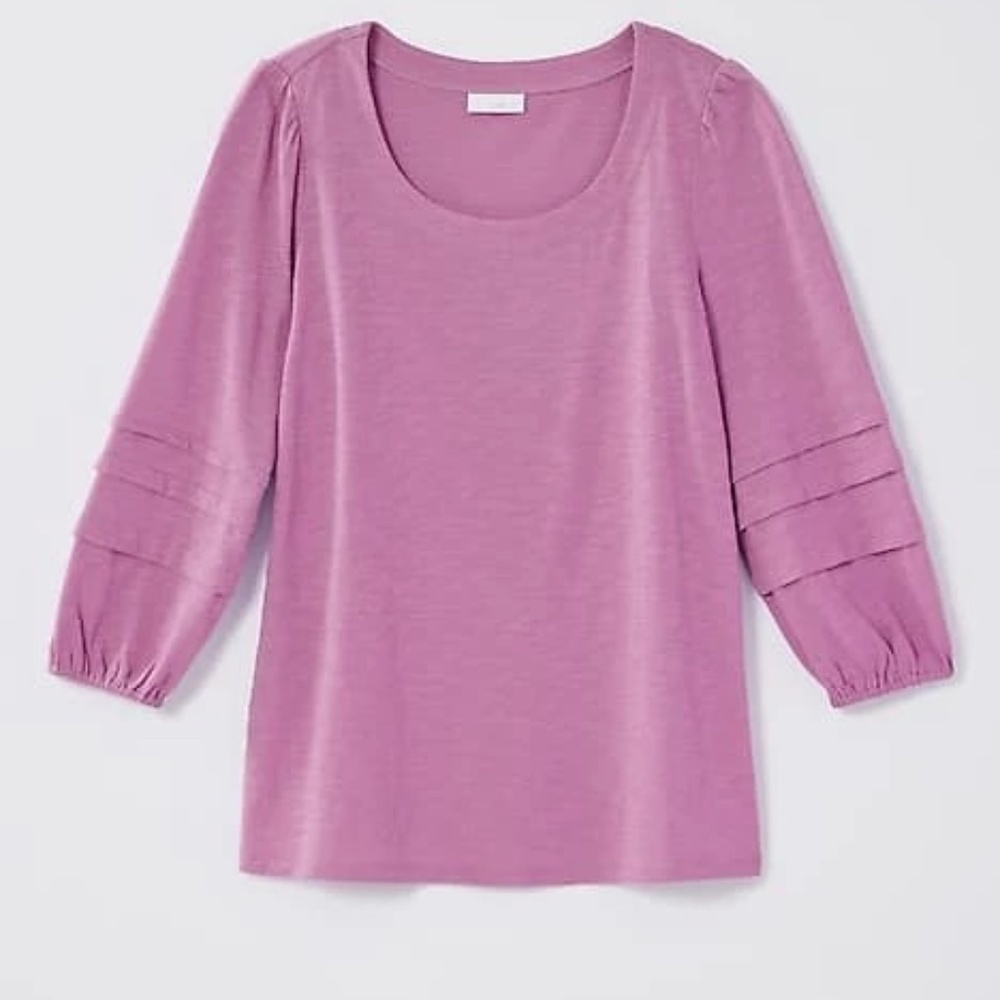 NEW J Jill Long Sleeve T Shirt Small Violet
